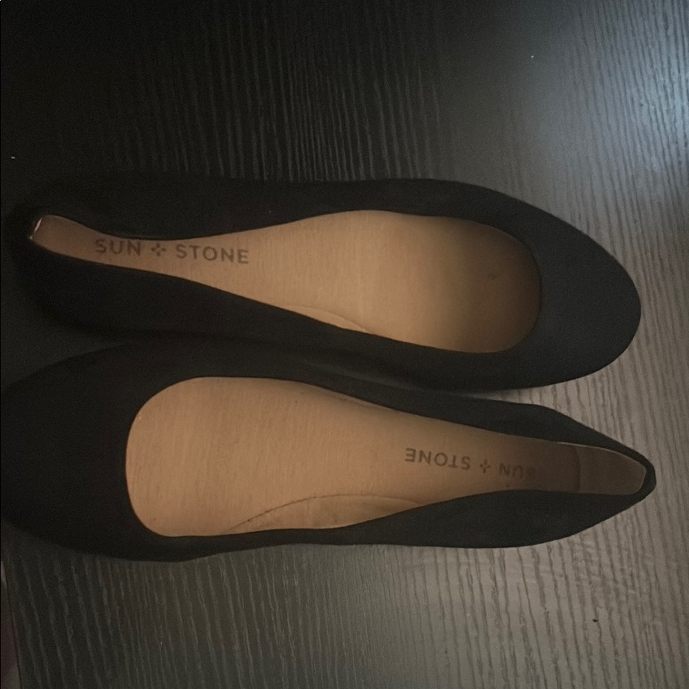 Sun + Stone Black Ballet Flats Minimalist Design